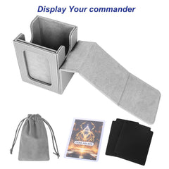 AFIING MTG deck box with dice bag and token storage for quick game setup.