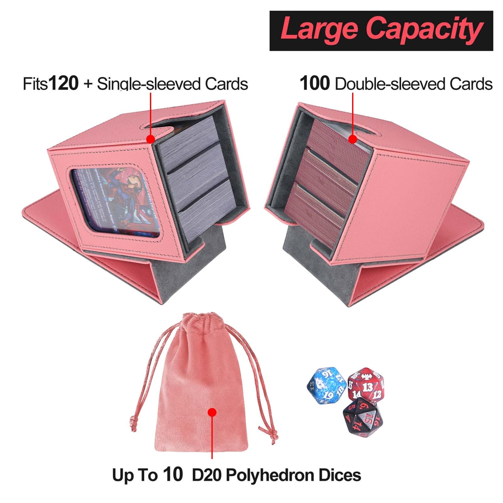 AFIING drawstring bag storing D20 dice for on-the-go gaming