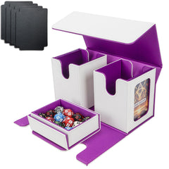 AFIING MTG Commander Box front view with side window for quick deck ID.