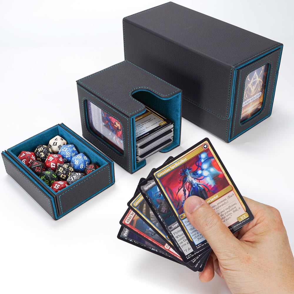 AFIING MTG Commander portable organization supports two decks on the move.
