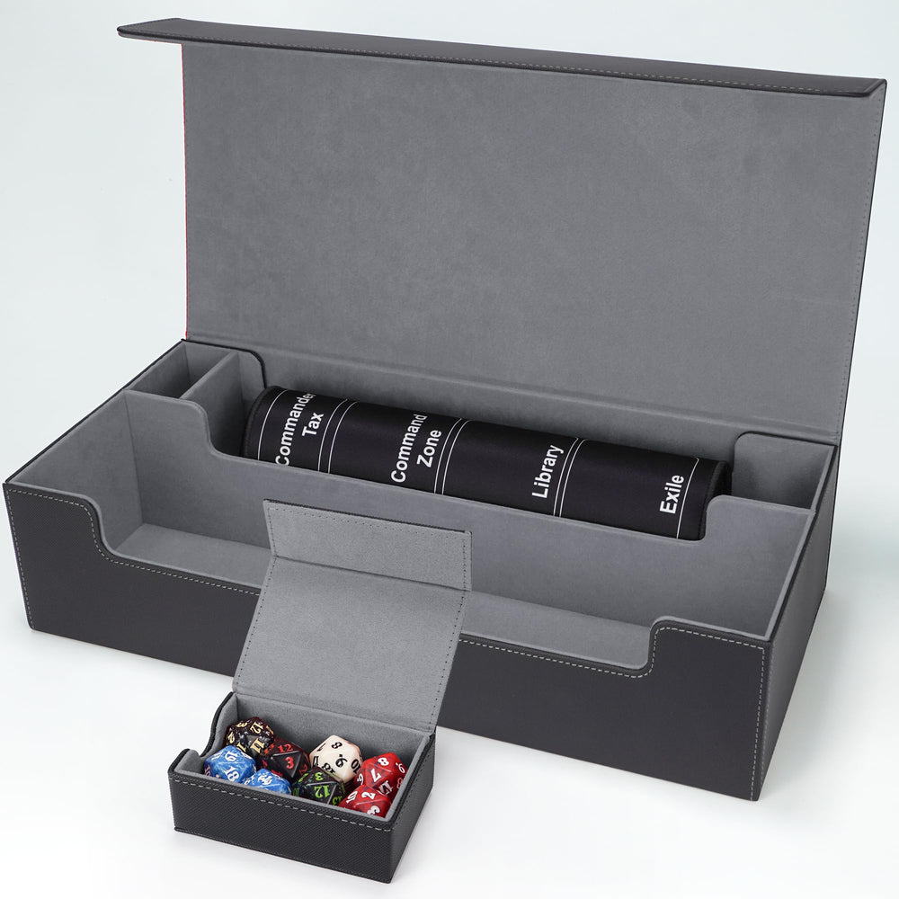 AFIING MTG deck box showing five display card boxes for organized decks and quick access