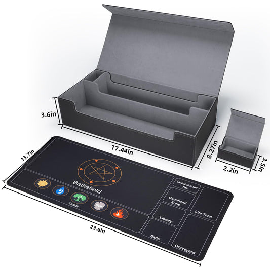 AFIING MTG deck box with a lid on the dice case for secure dice storage