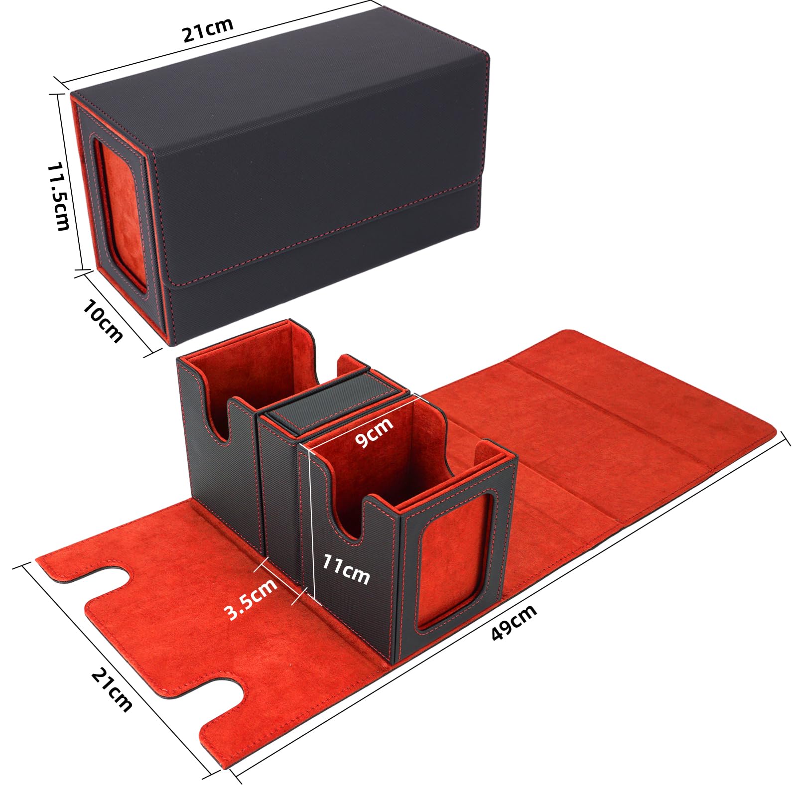 AFIING dice and token box stores accessories in one compact, portable case.