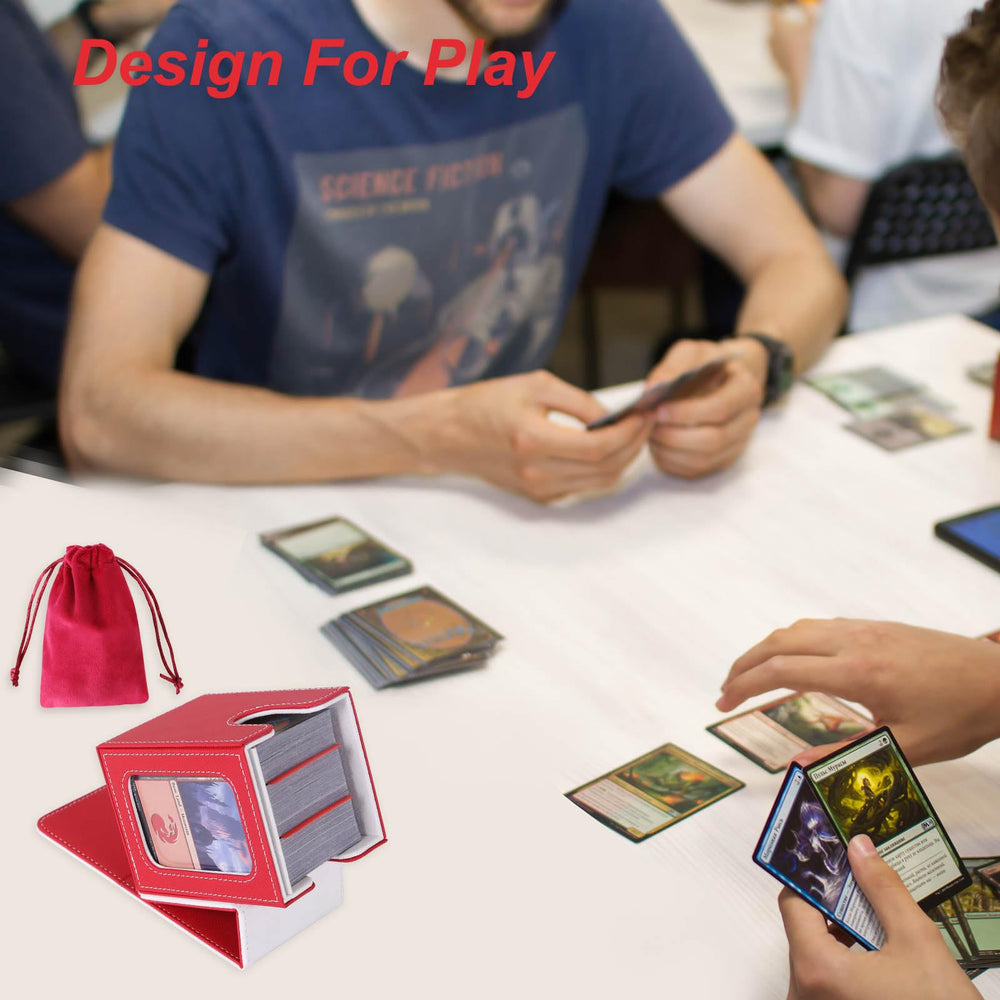 AFIING MTG deck box includes two dividers and a top loader for quick setup