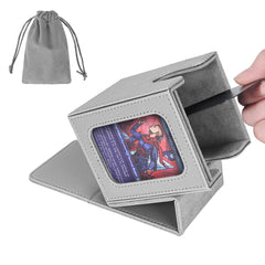 AFIING MTG deck box with side window displaying commander for quick deck ID.
