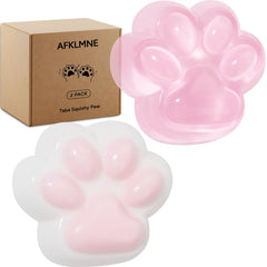 AFKLMNE taba squishy cat paw pink package for desk stress relief.