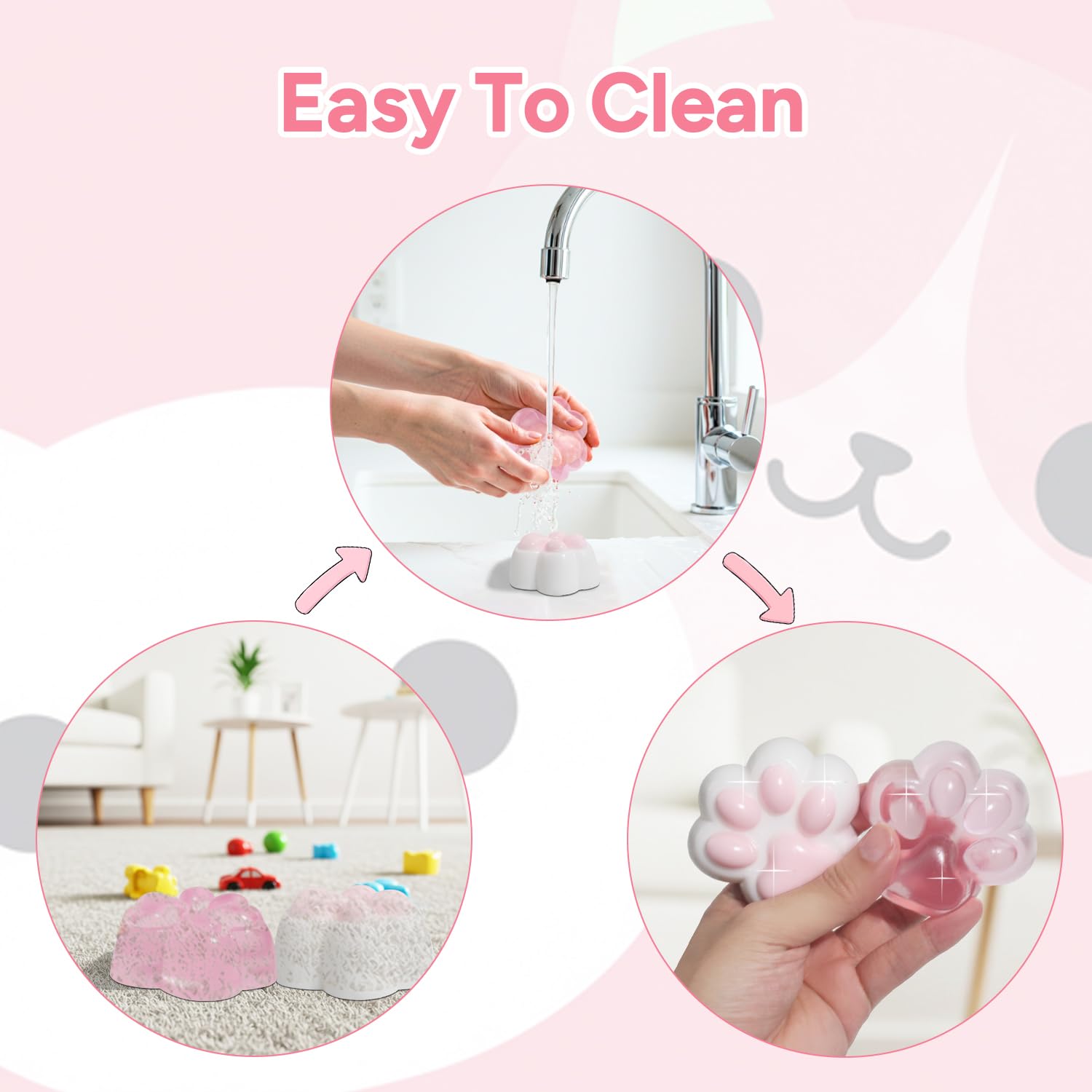 AFKLMNE taba squishy cat paw two-pack—great value for relaxing breaks.