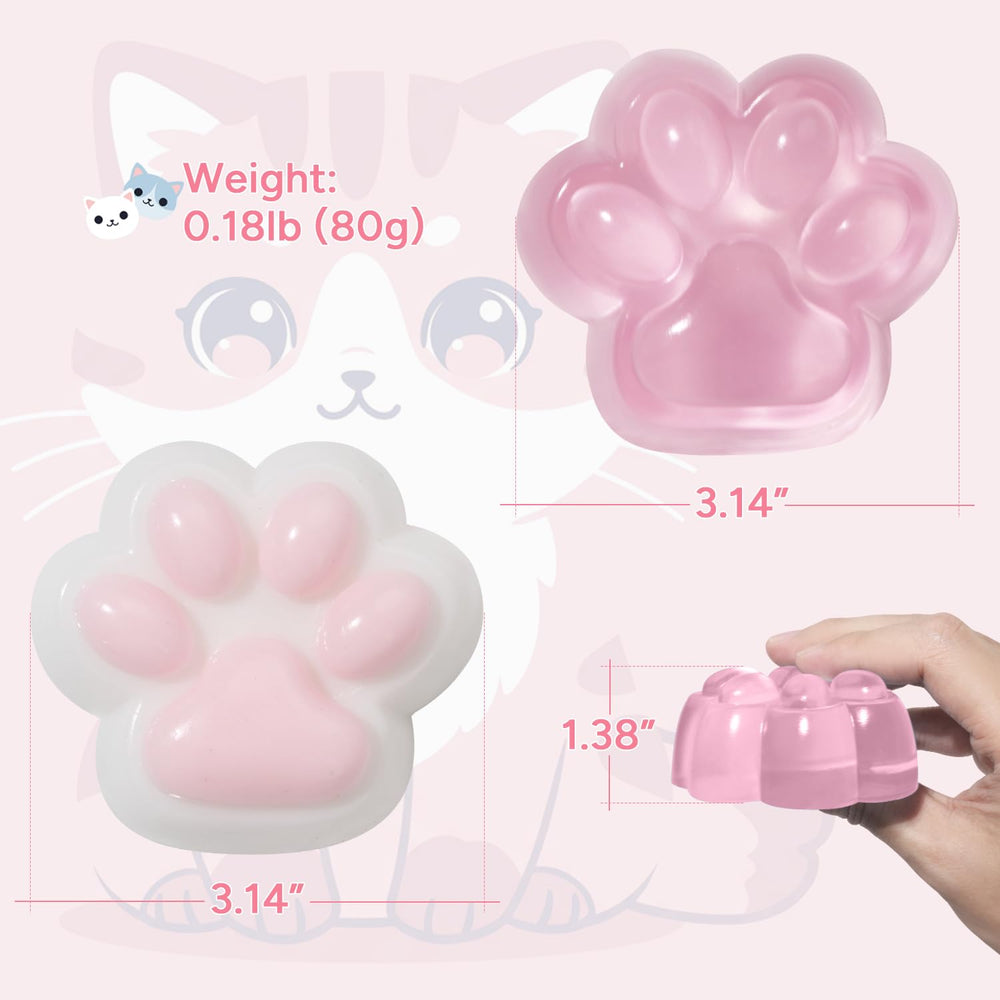 AFKLMNE taba squishy cat paw squeeze—portable fidget for anxiety relief.