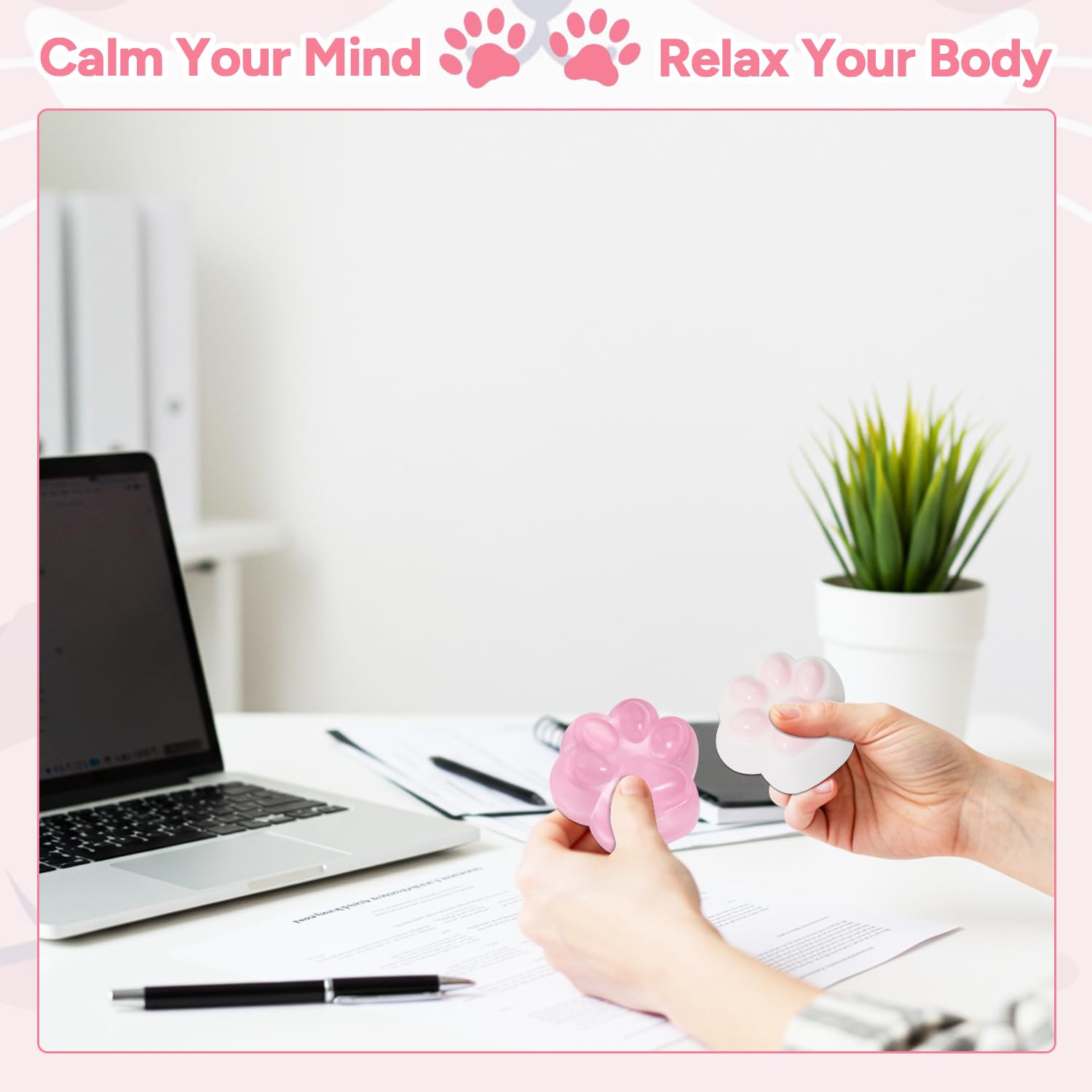AFKLMNE taba squishy cat paw kawaii design—appeals to cat lovers.