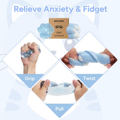 AFKLMNE taba squishy paw blue close-up of soft silicone texture