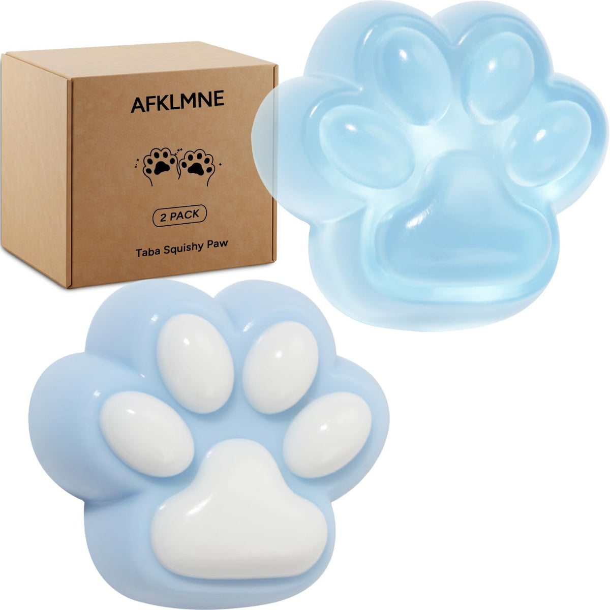 AFKLMNE taba squishy paw blue front view for desk stress relief