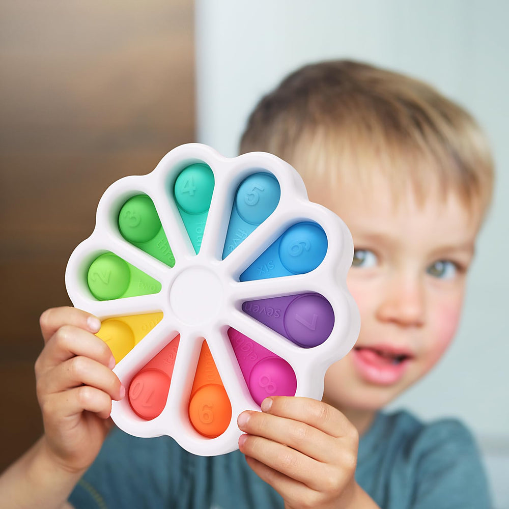 AFLUODN Two-Sided Sensory Toy flip between bubbles and numbers during learning