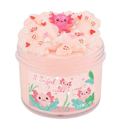 Afofall Axolotl Cloud Slime in a reusable jar ready for sensory play.