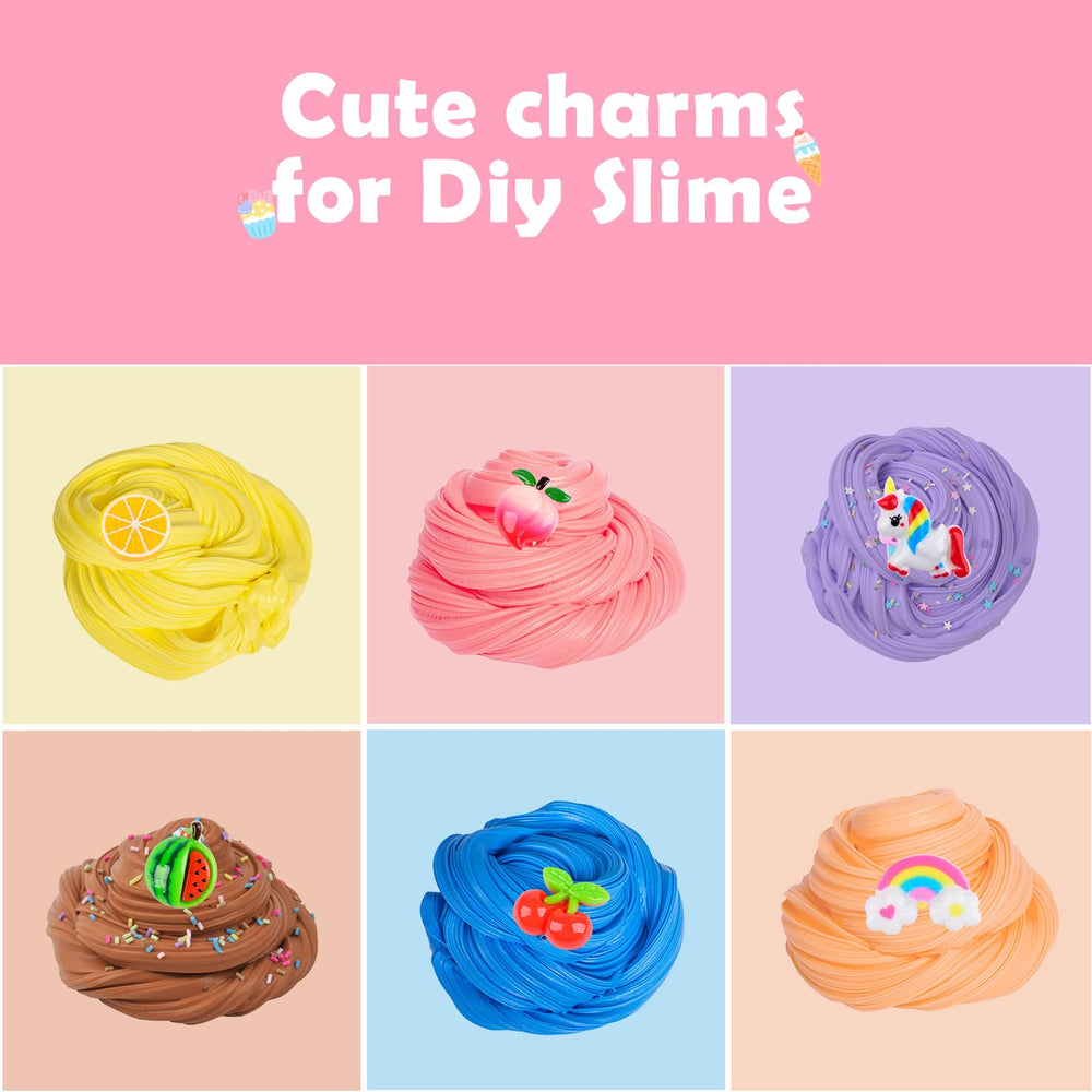 Afofall Butter Slime Kit colorful slices for creative slime crafting.