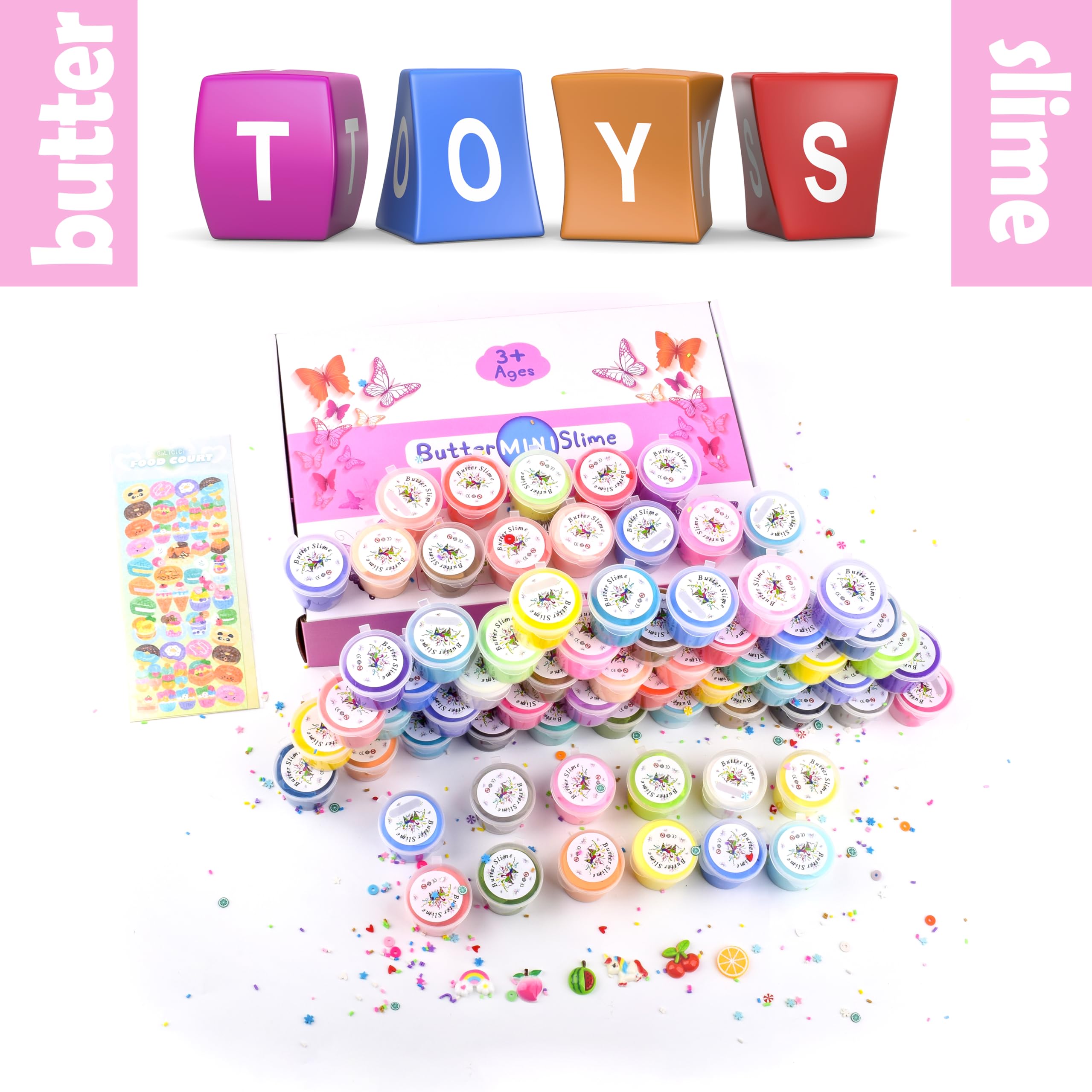 Afofall Butter Slime Kit swirl texture close-up for relaxing sensory activity.