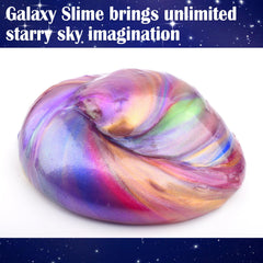 Afofall Galaxy Slime bulk packs shown as colorful party favors for guests