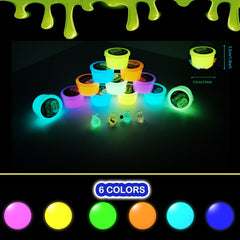Afofall glow slime orange; vivid neon color for on-the-go fun
