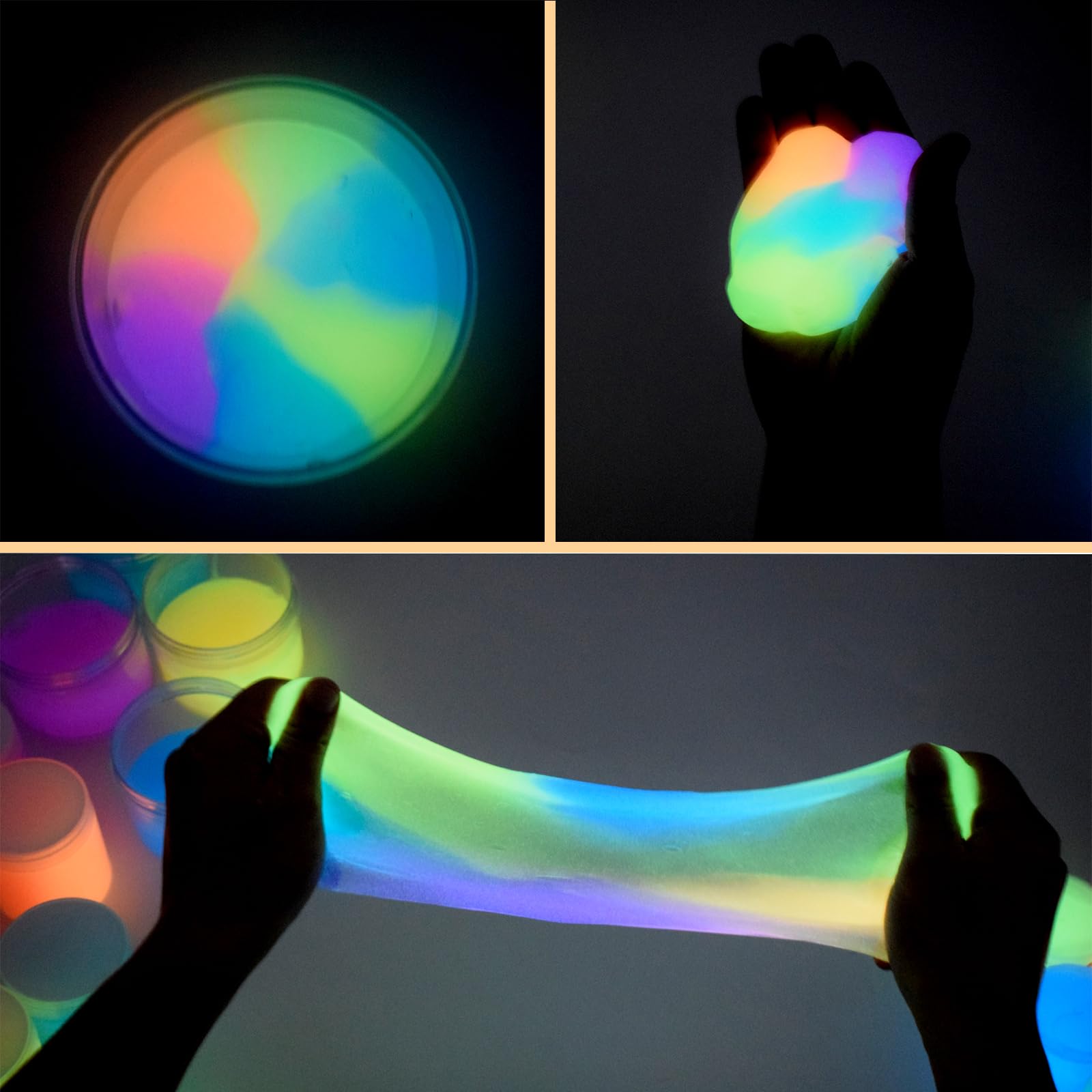 Afofall glow slime white; high-contrast color for arts and crafts