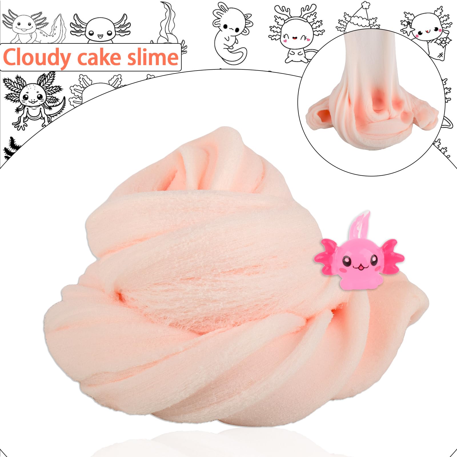 Afofall Cute axolotl resin charm enhances play with a charming focal point.