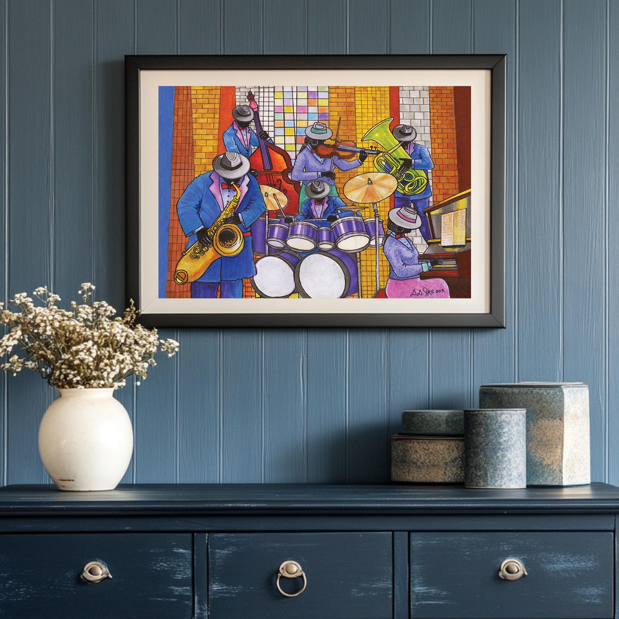 African American Expressions 500-piece Jazz Puzzle gift packaging, ready for gifting to jazz enthusiasts.