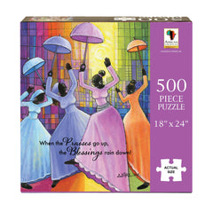 African American Expressions joyful-woman-praises image highlights faith-based artwork ideal for quiet reflection.
