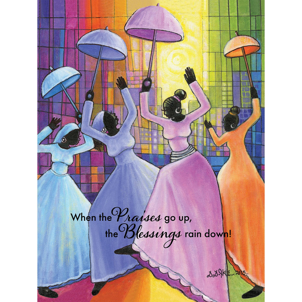 African American Expressions Praises Go Up puzzle features a radiant, uplifting scene for mindful evenings.