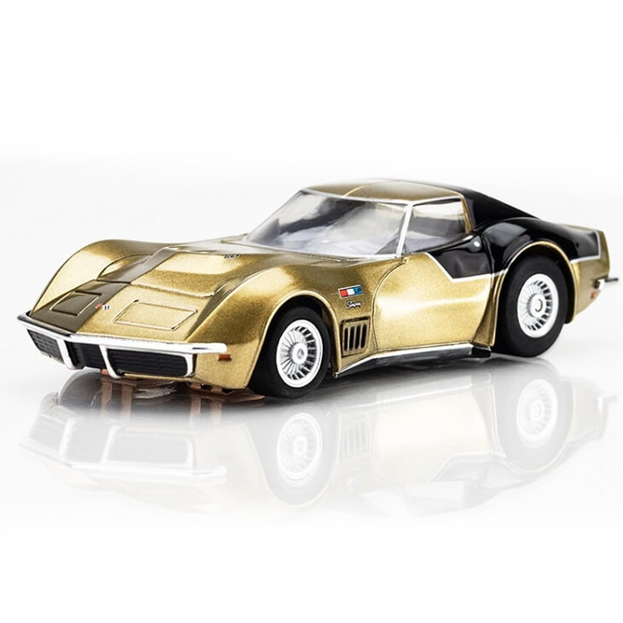 AFX Mega-G+ AstroVette front angle showcases bold livery for standout shelf display.