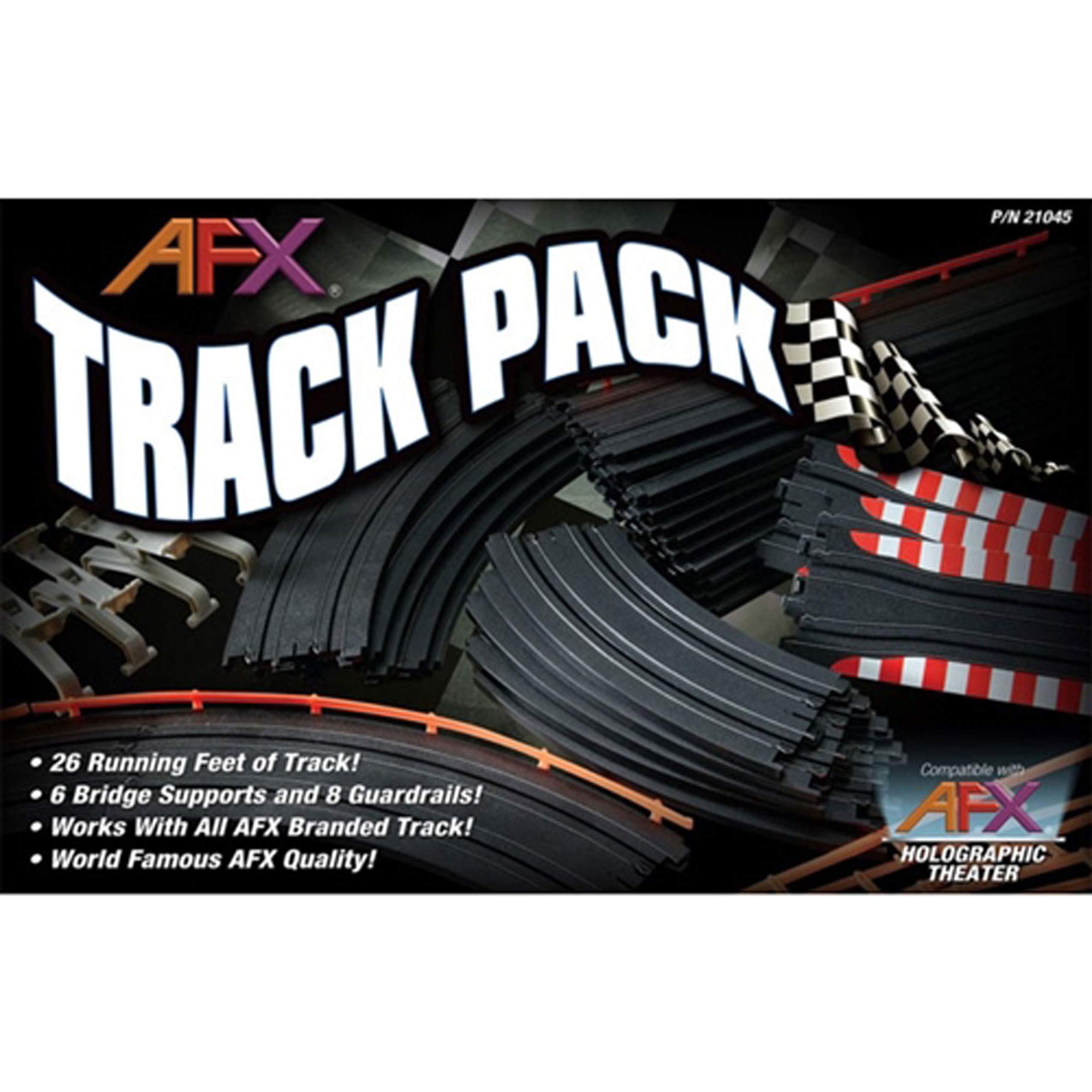 AFX Racemasters Track Pack assembly enables versatile HO slot racing at home.