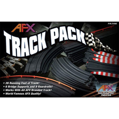 AFX Racemasters Track Pack assembly enables versatile HO slot racing at home.