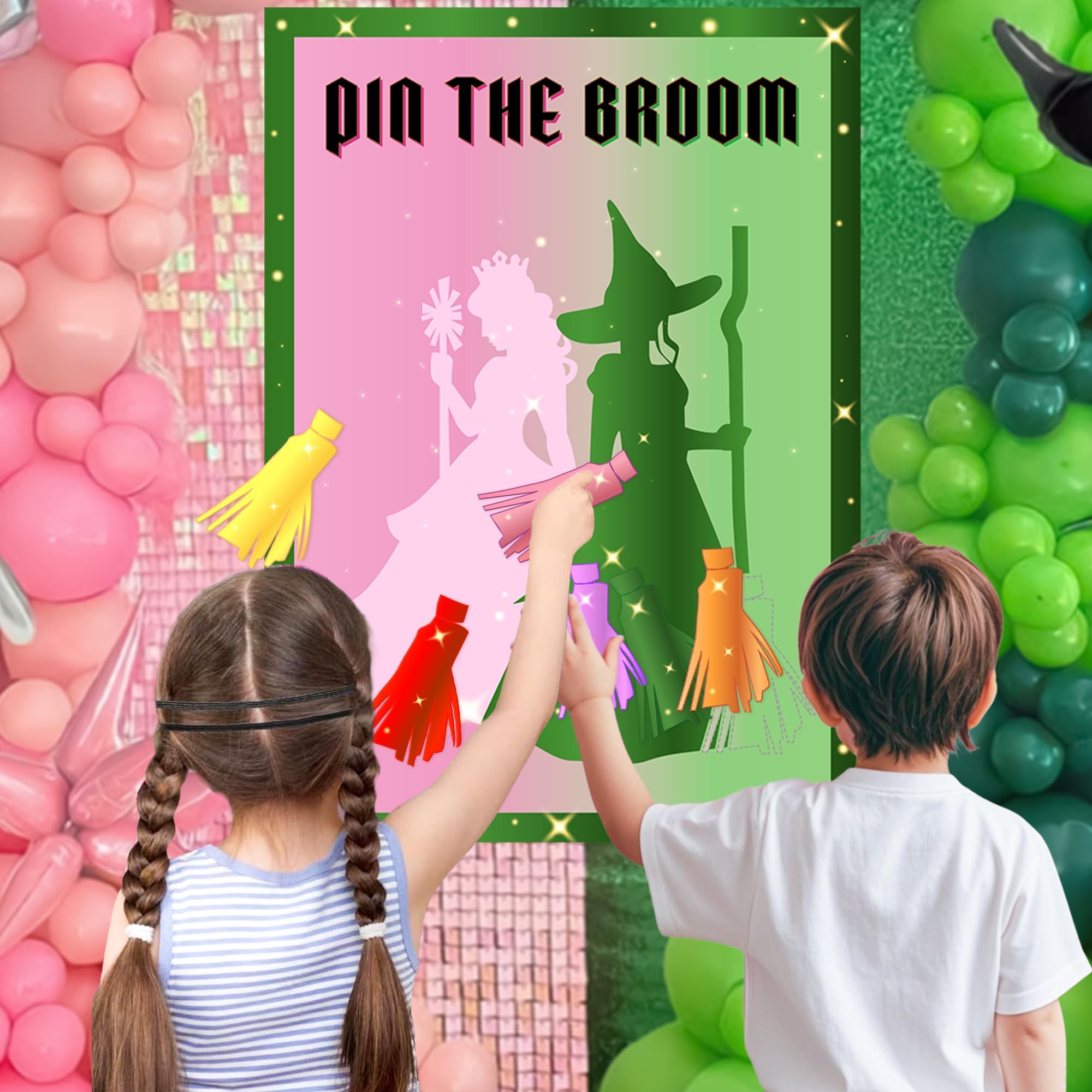 AFZMON broom stickers add whimsy and interactive fun to playtime