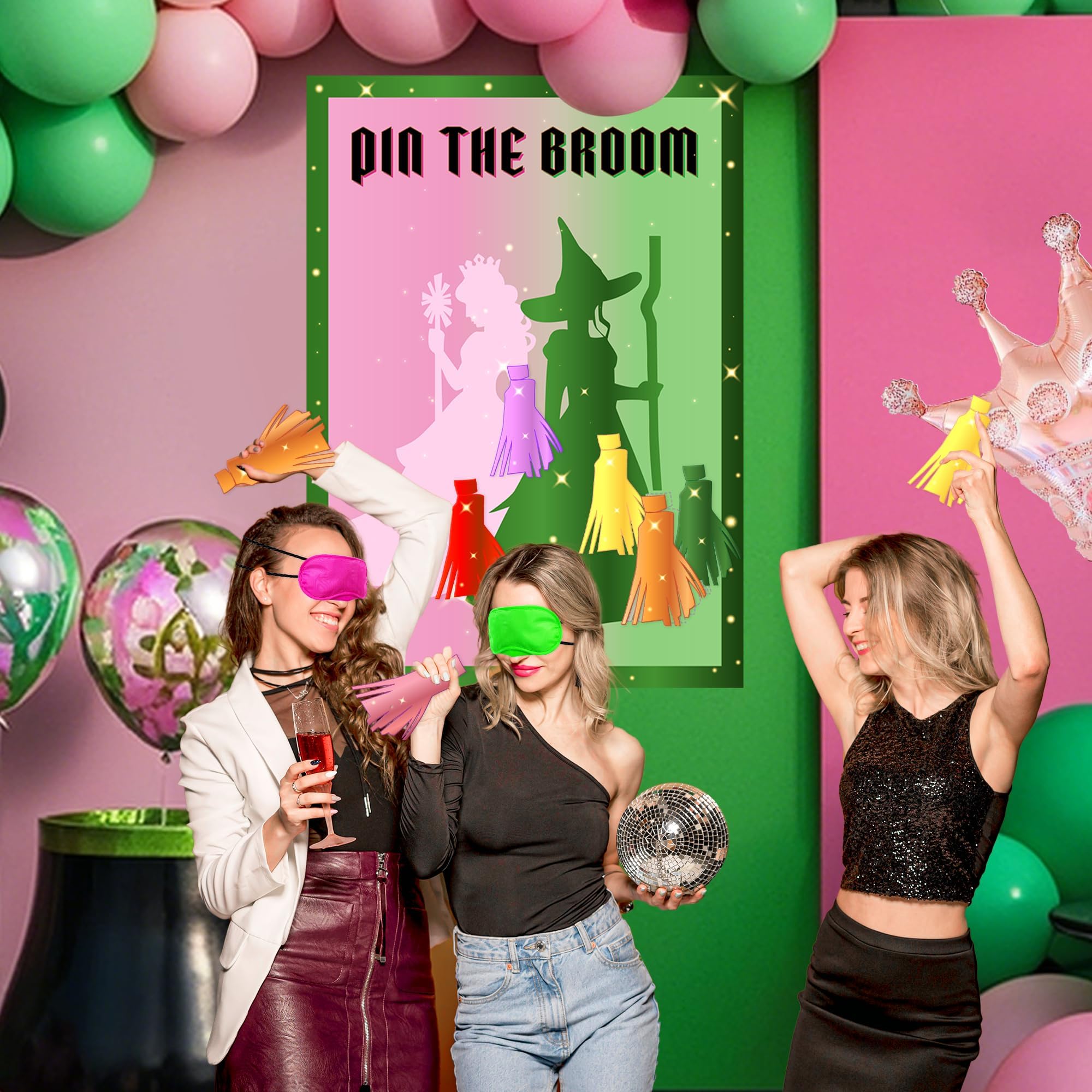 AFZMON pin the broom activity encourages family-friendly party entertainment