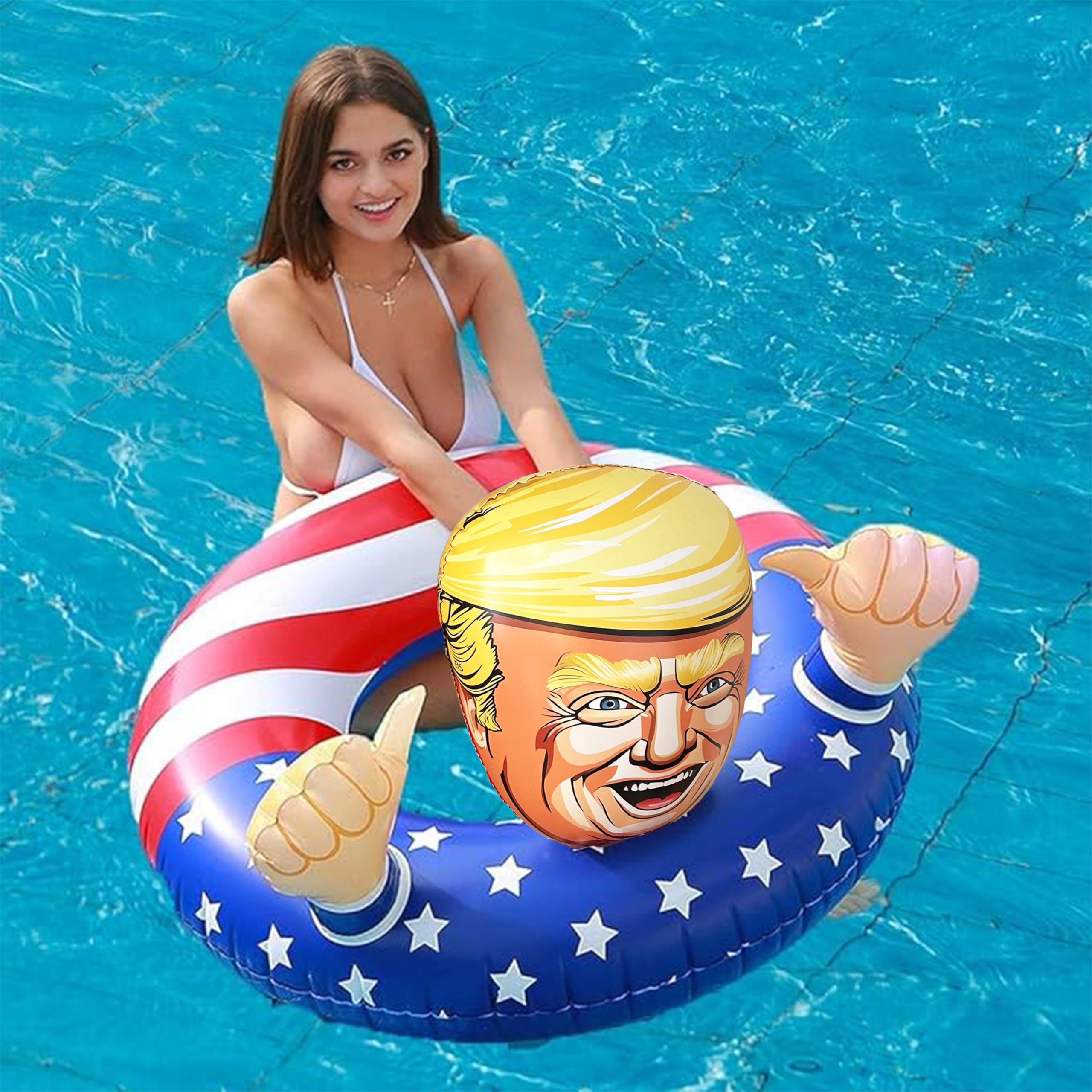 AGANS inflatable pool ring shown in bold color for events.