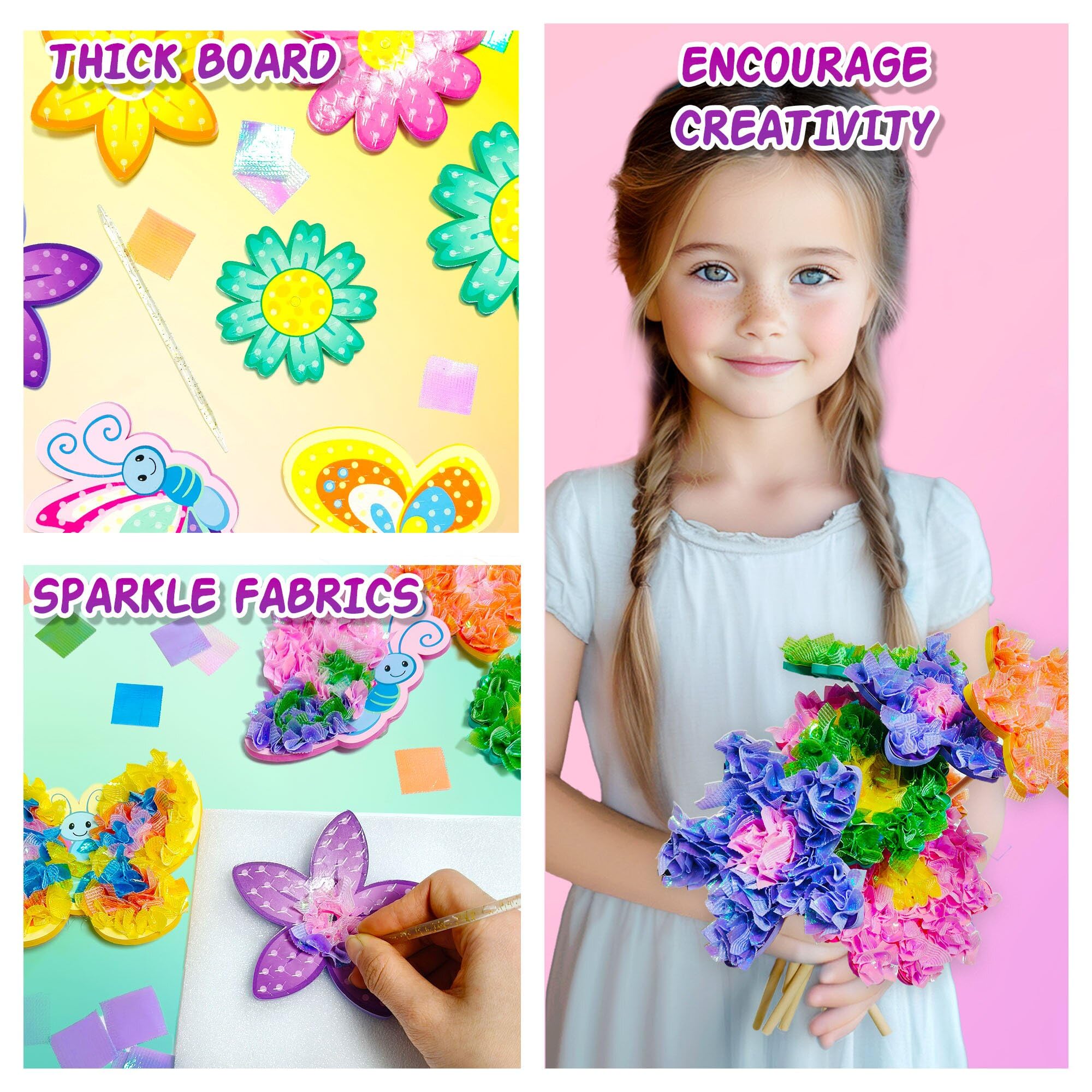 AgentLAN child designing flowers enhances fine motor skills during activity.
