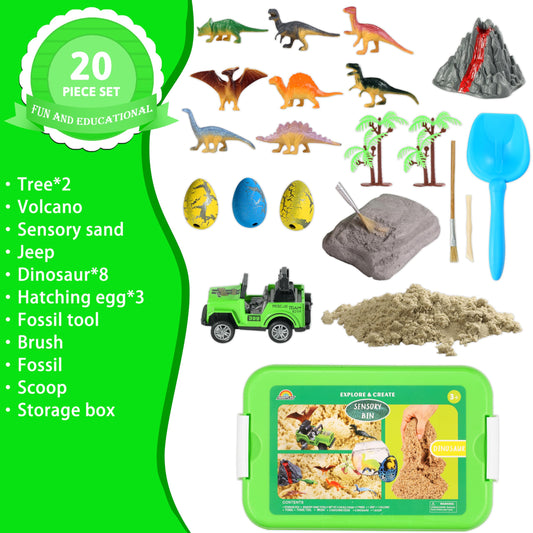 AGENTLAN Dinosaur Sand Dig Figures boost fine motor skills and storytelling.