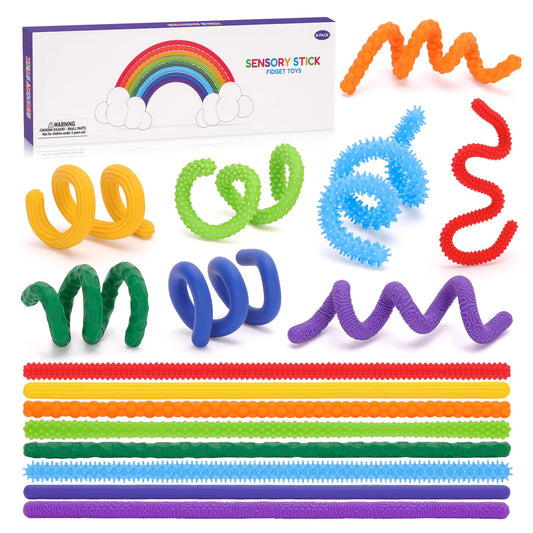 AGIFTMIND Sensory Sticks 8-pack colorful tubes promote calming focus and creativity
