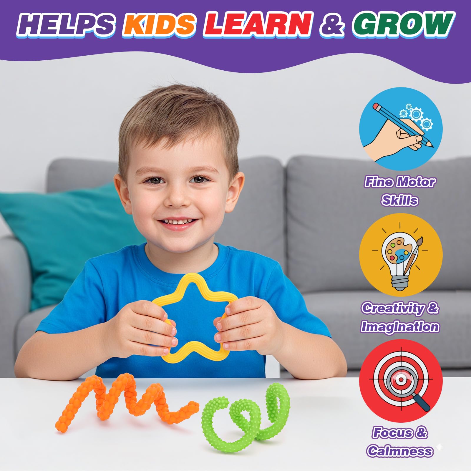 AGIFTMIND Sensory Sticks in packaging with storage box for easy transport