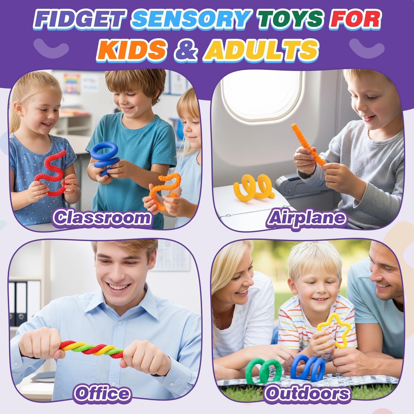 AGIFTMIND Sensory Sticks travel-friendly set fits bags for on-the-go relief