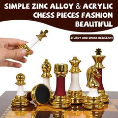 Agirlgle 15-inch wooden chess board provides sturdy playing surface