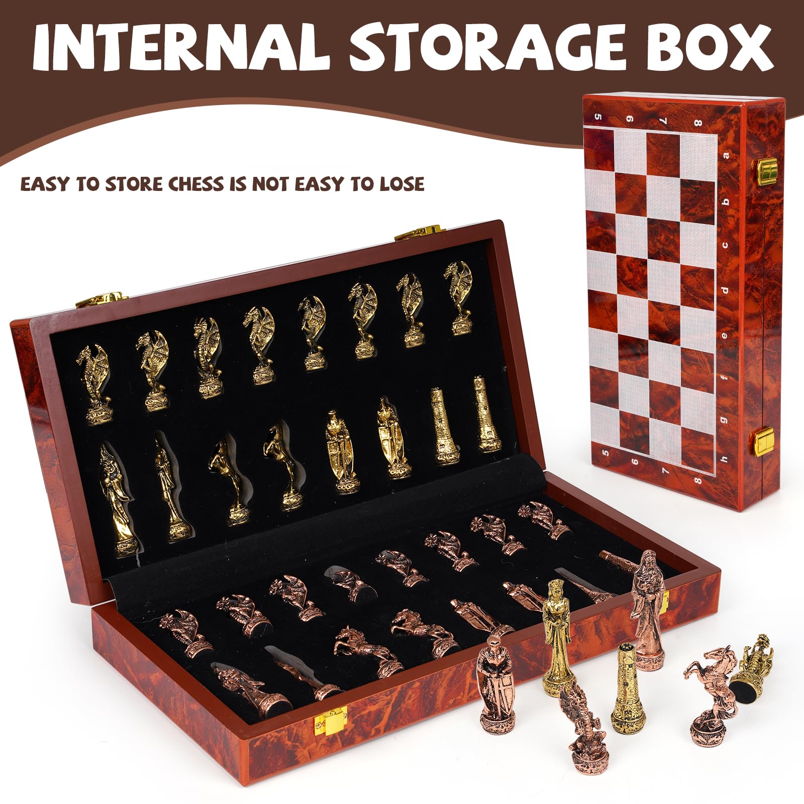 Agirlgle fixed compartment storage protects pieces during transport