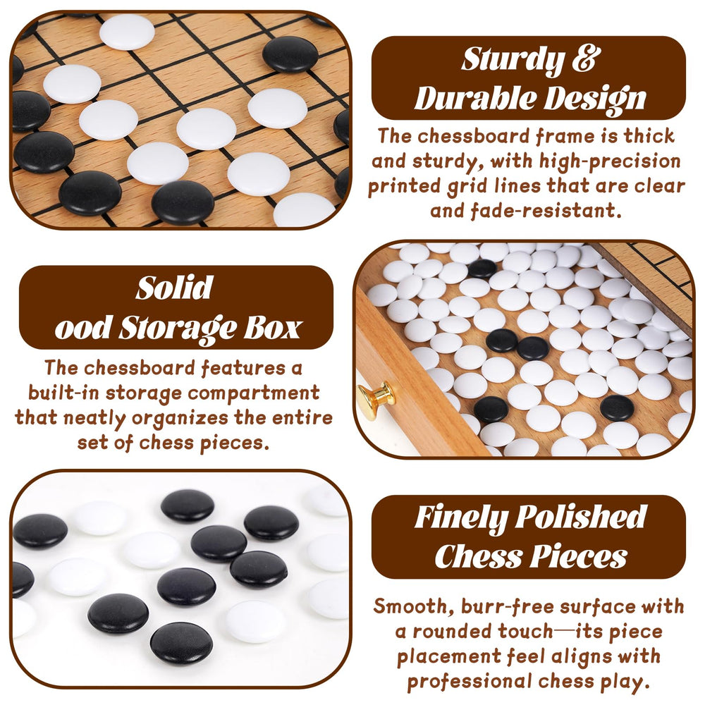Agirlgle Go board shows a precise 19x19 grid detail for strategic setup.