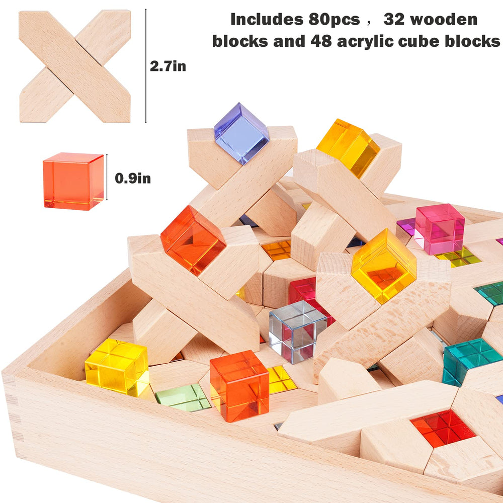 Agirlgle rainbow blocks gift set makes a thoughtful birthday or holiday present