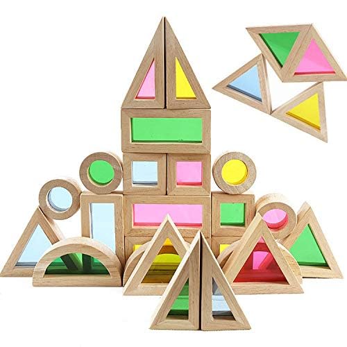 Agirlgle wood blocks forming a tall tower to showcase building creativity