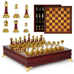 Agirlgle zinc alloy core chess pieces with balanced weight for stable play