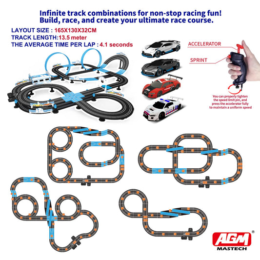 AGM MASTECH dual-track system supports multiple layouts and cars