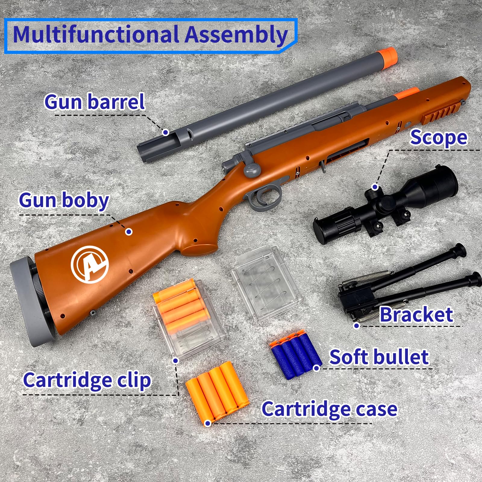 AGM MASTECH M24 adjustable stock extended for comfortable aim