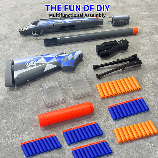 AGM MASTECH M24 Foam Blaster safety trigger illustrates responsible handling during play.