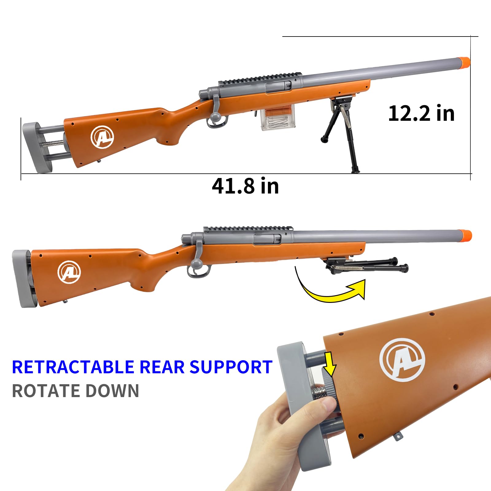 AGM MASTECH M24 foam blaster scope included for precise targeting