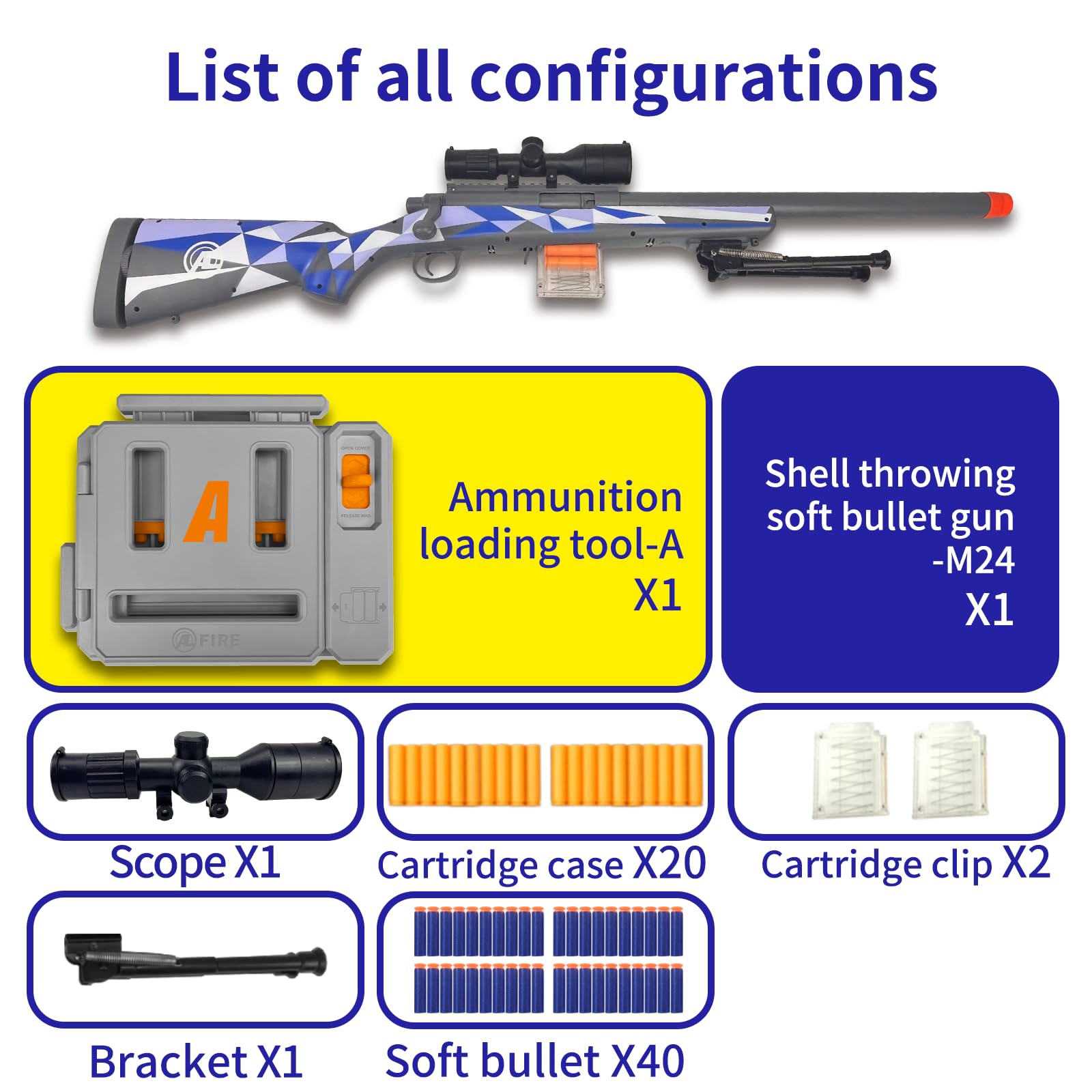 AGM MASTECH M24 foam blaster suitable for teens and adults use