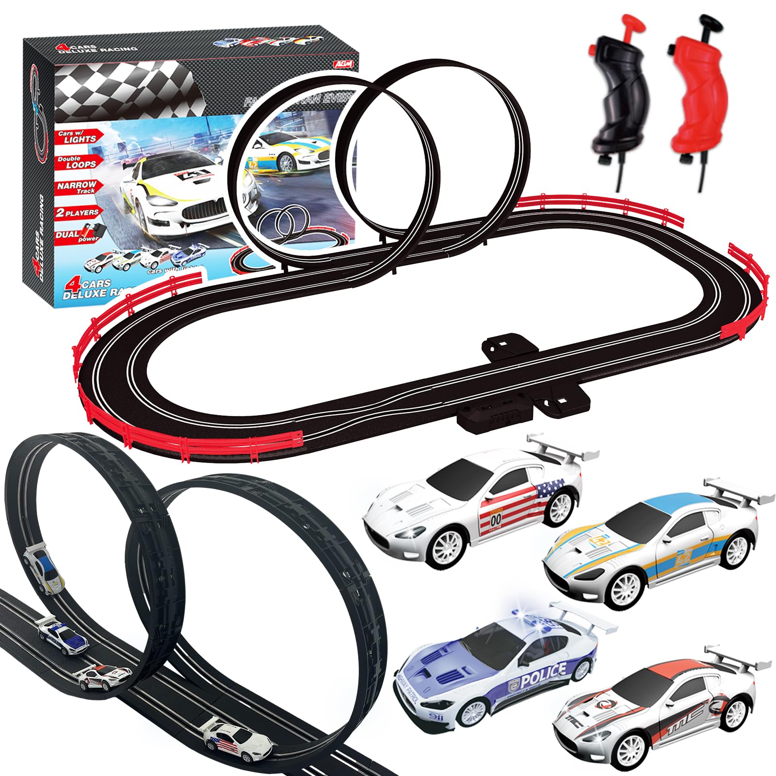 AGM MASTECH straight slot track for smooth, fast laps at home
