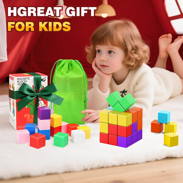 AGMJFN magnetic blocks open-ended-play encourages experimentation and imaginative designs.